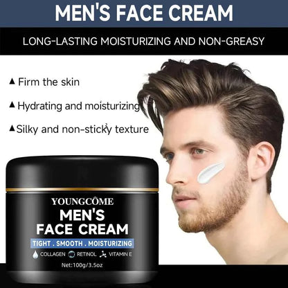 Men's Collagen Moisturizing Cream with Retinol and Vitamins, Refreshing and Hydrating,Anti-Wrinkle Aging Moisturizing Cream