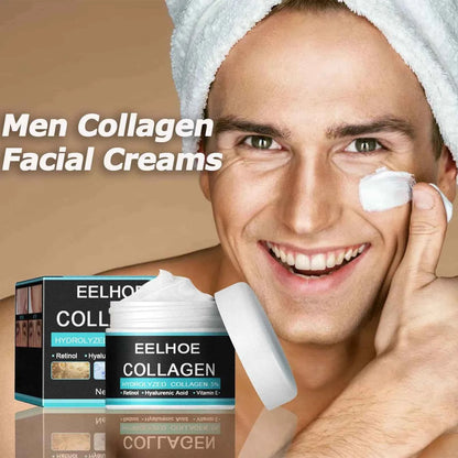 Collagen Creams For Men Smooth Wrinkle Firming Lifting Moisturizing Hyaluronic Acid Brightening Facial Cream Facial Skin Care