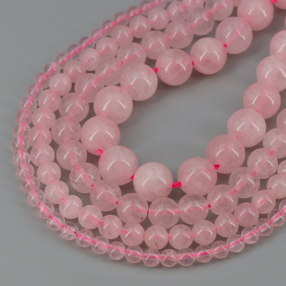Natural Stone Beads for Jewellery Making – Blue Tiger Eye, Amethyst & Rose Quartz | 4/6/8/10mm