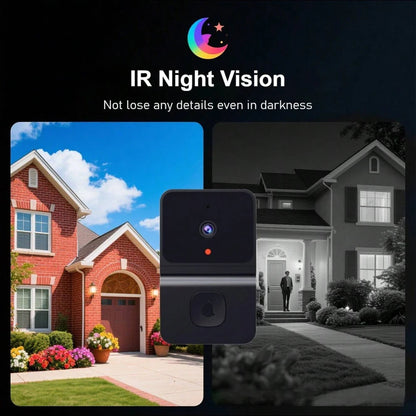 Wireless WiFi Outdoor Doorbell Camera with HD Video, Night Vision & Kement App