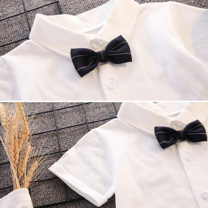 Kids Boys Clothing Sets Baby Tee Shirt + Overalls Pants Infant Toddler Children Wears T-shirt + Shorts Outfits Suits 1-4 Years Shello's Creative Boutique