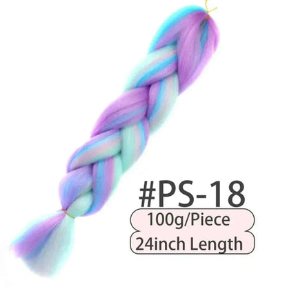 Jumbo Braiding Hair 100g - Colorful Synthetic Crochet Braids Extensions - Shello's Creative Boutique