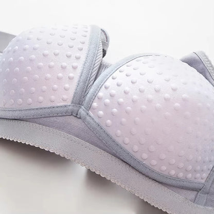 Comfortable Non-Slip Push-Up Sports Bra for Women – Seamless Wire-Free Lingerie with Wide Shoulder Straps & Chest Pad (Sizes 36–100BC)