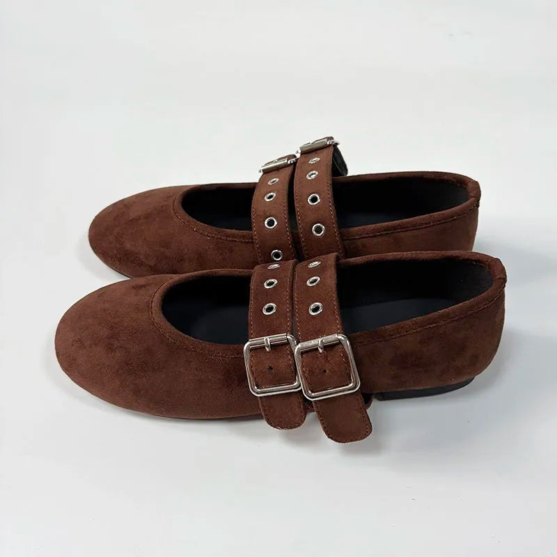 Mary Jane Ballet Flats - Buckle Strap Dance Shoes - Shello's Creative Boutique