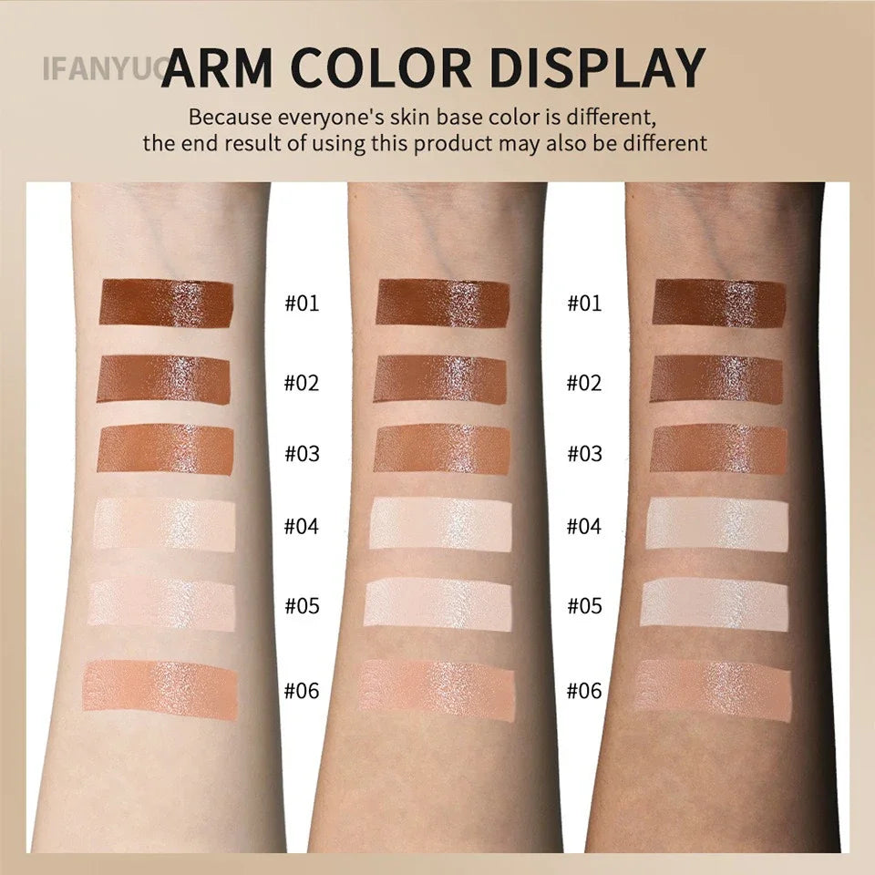 6Color Tinted Foundation Cream Stick Waterproof Lasting Oil-control Cover Acne Makeup Smooth Moisturize Concealer Serum Balm - Shello's Creative Boutique