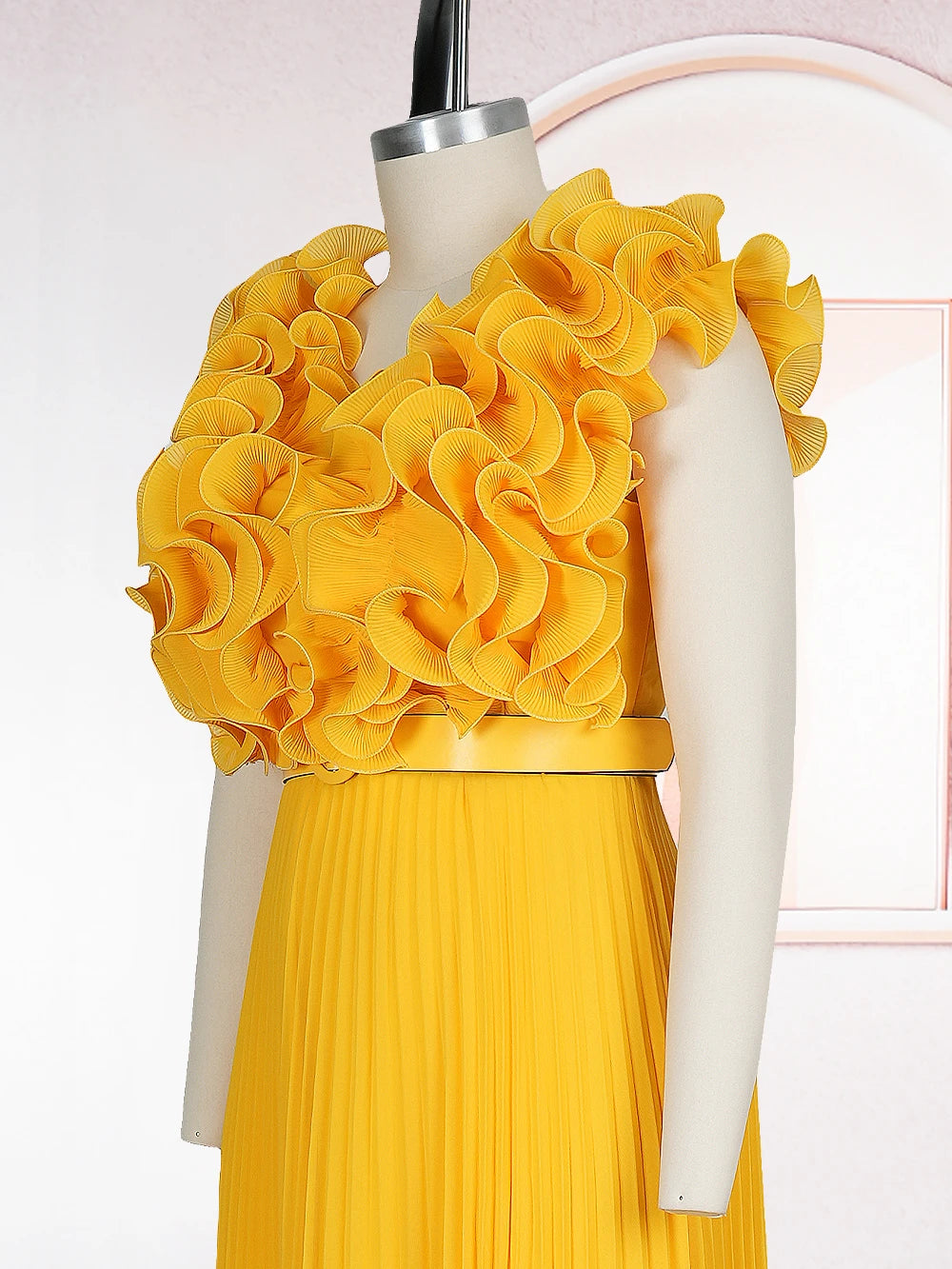 Elegant African Maxi Dress - Sleeveless Chiffon Evening Gown - Shello's Creative Boutique