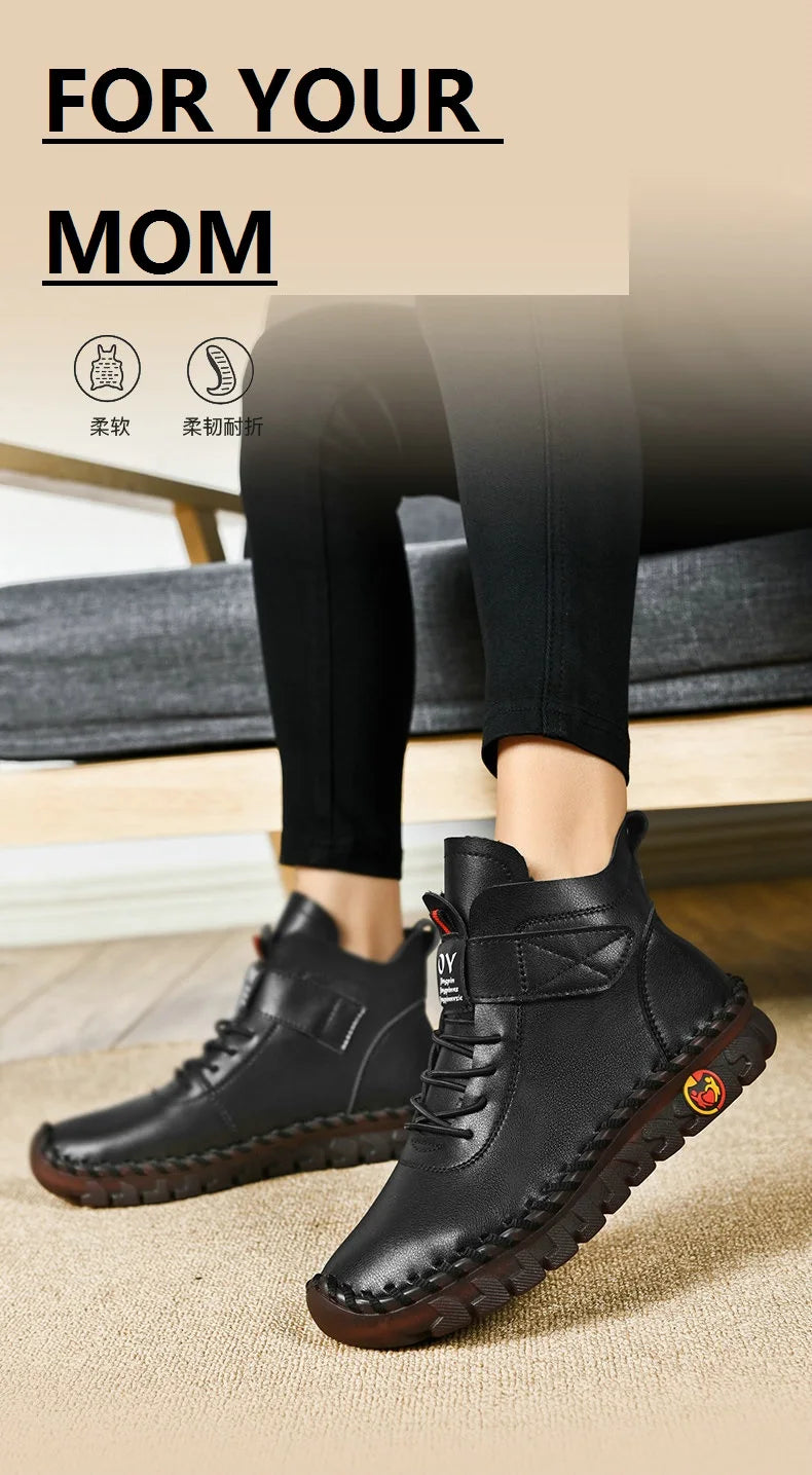 Cushioned Leather Flat Loafers – Comfortable Driving Shoes for Women - Shello's Creative Boutique