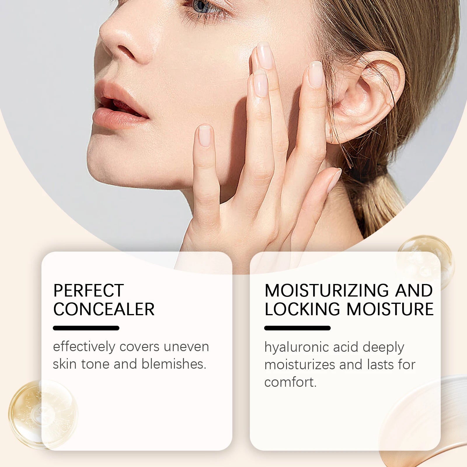 Liquid Face Foundation Spf 50 Temperature Change High Coverage Makeup Base Waterproof Hydrating Foundation Cosmetics Makeup - Shello's Creative Boutique
