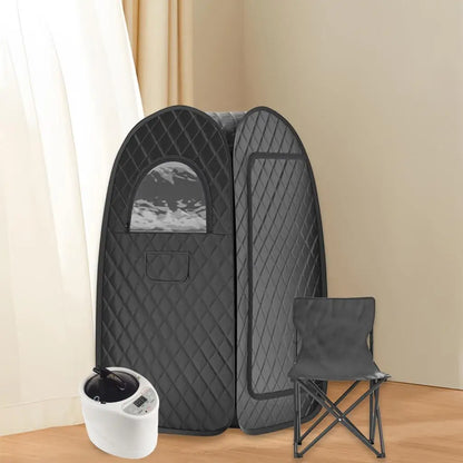 Portable Personal Steam Sauna Tent – Full Body Home Spa with Remote Control & Folding Chair