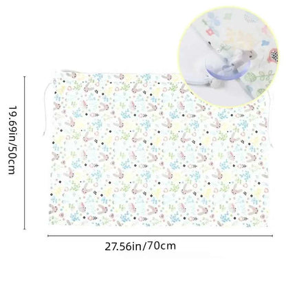 Suction Cup Car Curtains Cute Cartoon Animal/Floral Sunshade Curtain UV Protection Cotton Car Window Cover Car Interior