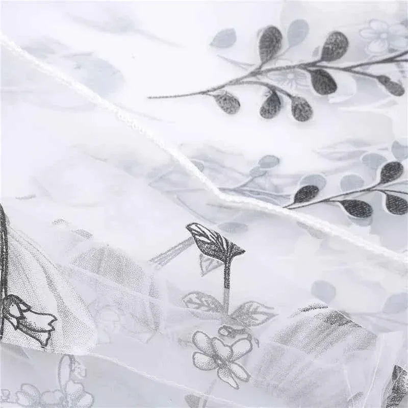 Beeinch Floral Tulle Curtains - Modern Sheer Window Panels for Living Room & Bedroom - Shello's Creative Boutique