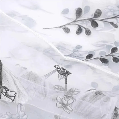 Beeinch Floral Tulle Curtains - Modern Sheer Window Panels for Living Room & Bedroom - Shello's Creative Boutique