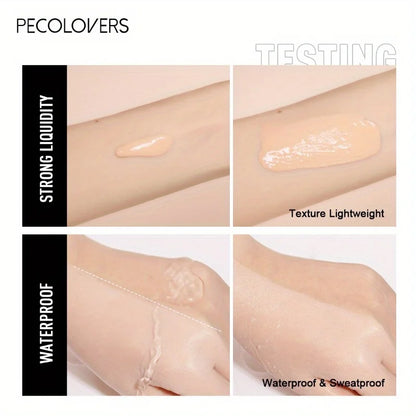 PECOLOVERS Matte Finish Liquid Foundation - Oil-Control, Waterproof, Full Coverage Concealer for All Skin Tones - Shello's Creative Boutique