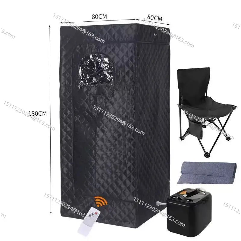 Full Body Steam Sauna Tent – 1-Person Home Spa, 3L Steamer with Remote Control & Timer