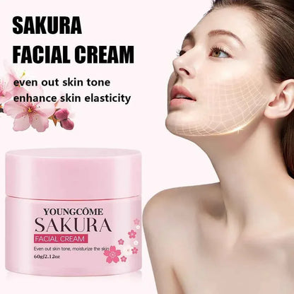 YOUNGCOME Sakura Blossom Retinol & Collagen Face Cream – 30g / 60g - Shello's Creative Boutique
