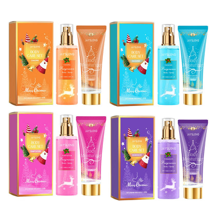 Christmas Body Care Gift Set, Fragrance Body Lotion & Perfume Spray, Holiday Party Long Lasting Scent - Shello's Creative Boutique
