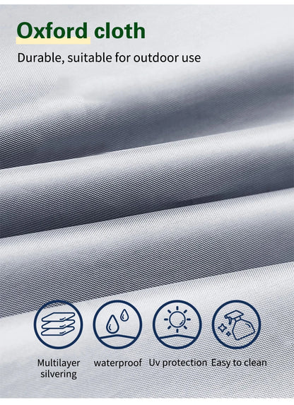 Foldable Metal Wagon Parasol — Outdoor Beach Pool Garden Shade Umbrella with Heat Insulation