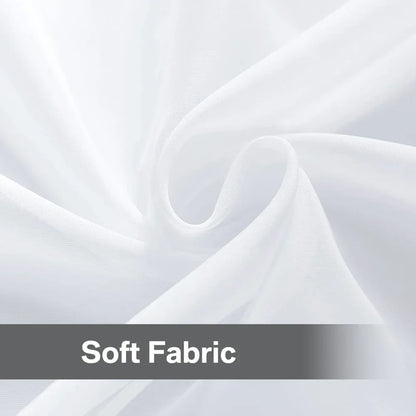 Sheer White Tulle Curtains – Elegant Voile Window Drapes - Shello's Creative Boutique