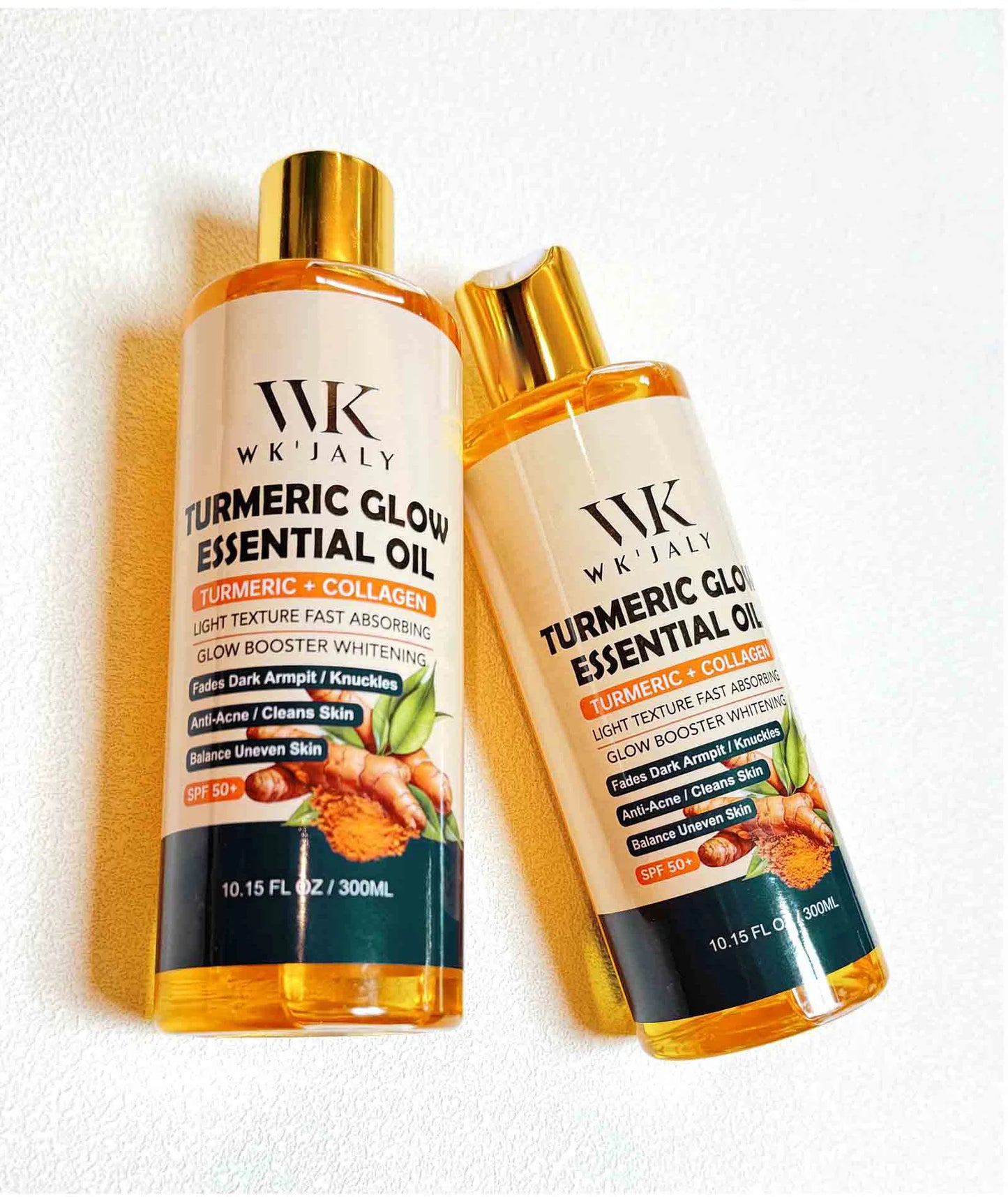 WK JALY Turmeric Glow Essential Body Oil, Moisturizing, Whitening, Fades Dark Armpit, Knuckles, Anti-Acne, Balance Uneven Skin - Shello's Creative Boutique