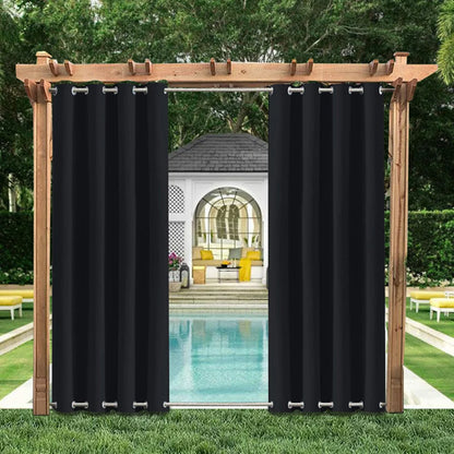 Outdoor Patio Curtains - Weighted Waterproof Blackout Drapes for Gazebo, Porch & Balcony - Shello's Creative Boutique