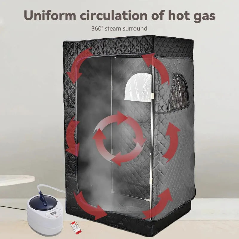 Portable Steam Sauna Tent – 3/4L 1000/2000W Home Spa with Remote Control & Folding Chair