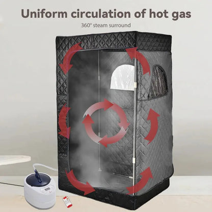 Portable Steam Sauna Tent – 3/4L 1000/2000W Home Spa with Remote Control & Folding Chair