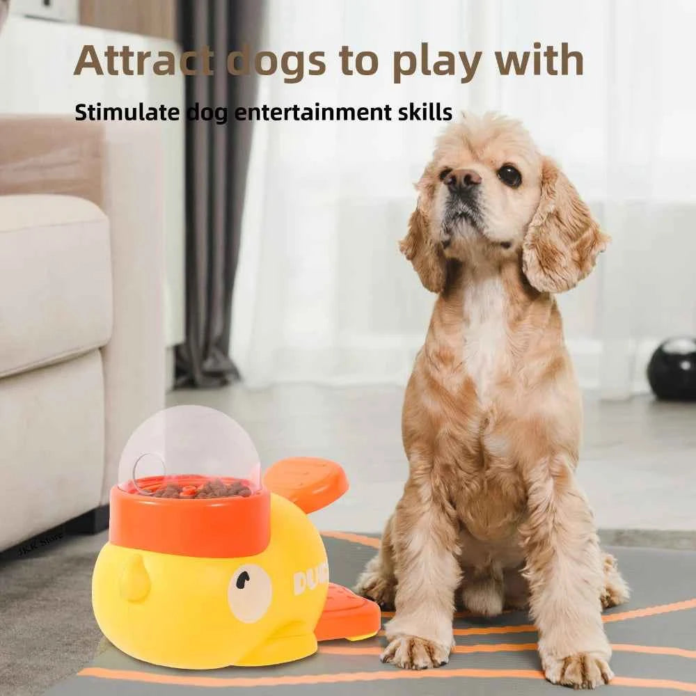 Pet Snack Feeder Dog Food Dispenser Automatic Feeder Puppy Cartoon Duck Design Used to Train Dogs Accessories Cats Cat Supplies