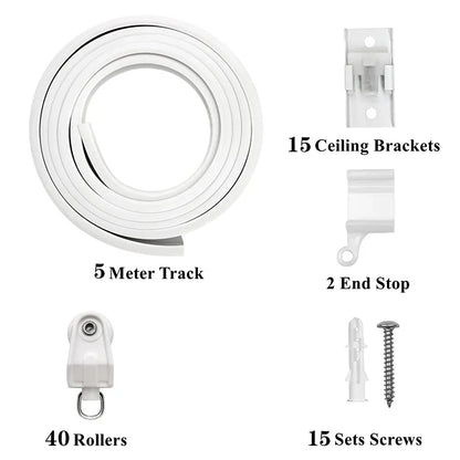 Flexible Bendable Curtain Track 2-6M - Curved Rail - Shello's Creative Boutique