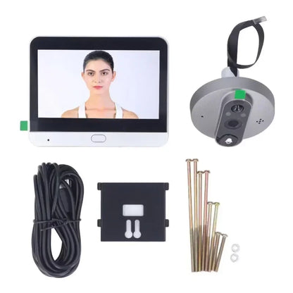 3MP WiFi Peephole Door Camera with 4.3 Inch Screen, Night Vision & PIR Detection