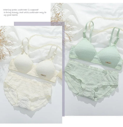 YSANSCA Women’s Seamless Sport Lingerie Set – Wire-Free Push-Up Bralette & Sexy Low Waist Panties