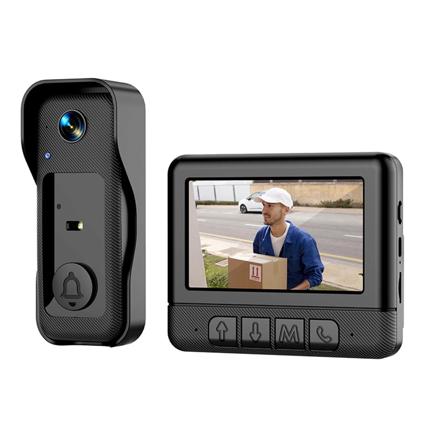 4.3 Inch Wireless Video Doorbell with 130° Camera & Night Vision