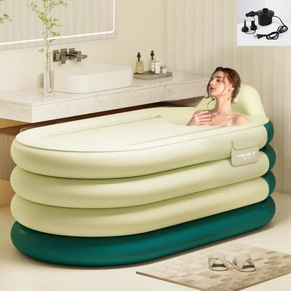 Foldable Adult Sitting Bathtub – Thickened Inflatable Bath Barrel for Sweat Steam & Medicine Bath