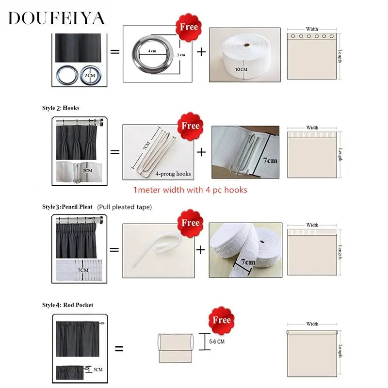 Modern European Luxury Curtains - Blue Velvet Spliced Tassel with Embroidered Tulle