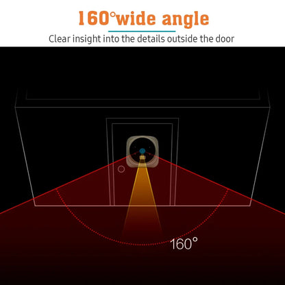 Video Door Peephole Camera with Wireless Monitor & Night Vision