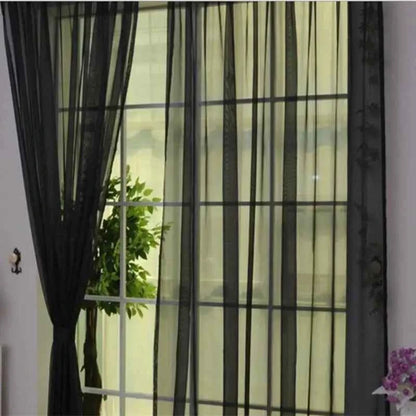 100*270cm Modern Curtains White Transparent Gauze Curtains Solid Color Kitchen Curtain Valves Window Fabrics Rustic Decoration