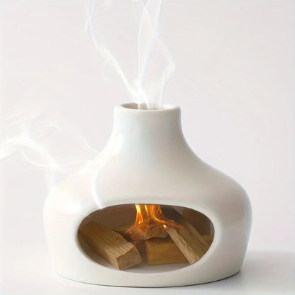 Elegant Ceramic Palo Santo & Sage Burner with Chimney - Meditation & Aromatherapy