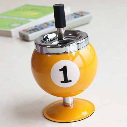 Pool Ball Ashtray With Lid – Anti-Fly Ash Desk Decoration Gift for Billiard Lovers