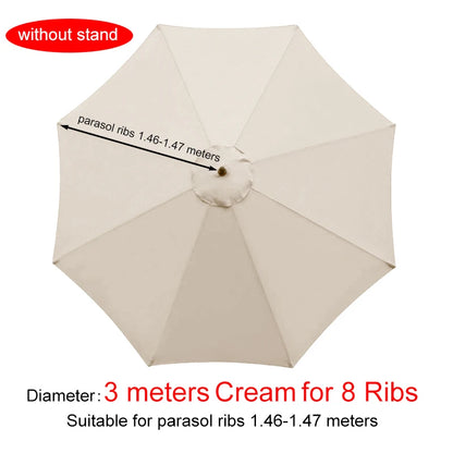 Parasol Replacement Cloth – Waterproof Anti-UV Canopy for 6 & 8 Rib Banana Parasols