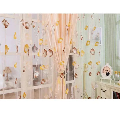 Beeinch Floral Tulle Curtains - Modern Sheer Window Panels for Living Room & Bedroom - Shello's Creative Boutique