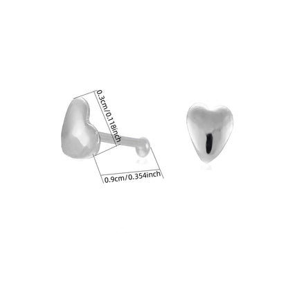 Heart-Shaped Body Piercing Jewellery for Nose, Tongue & Lip
