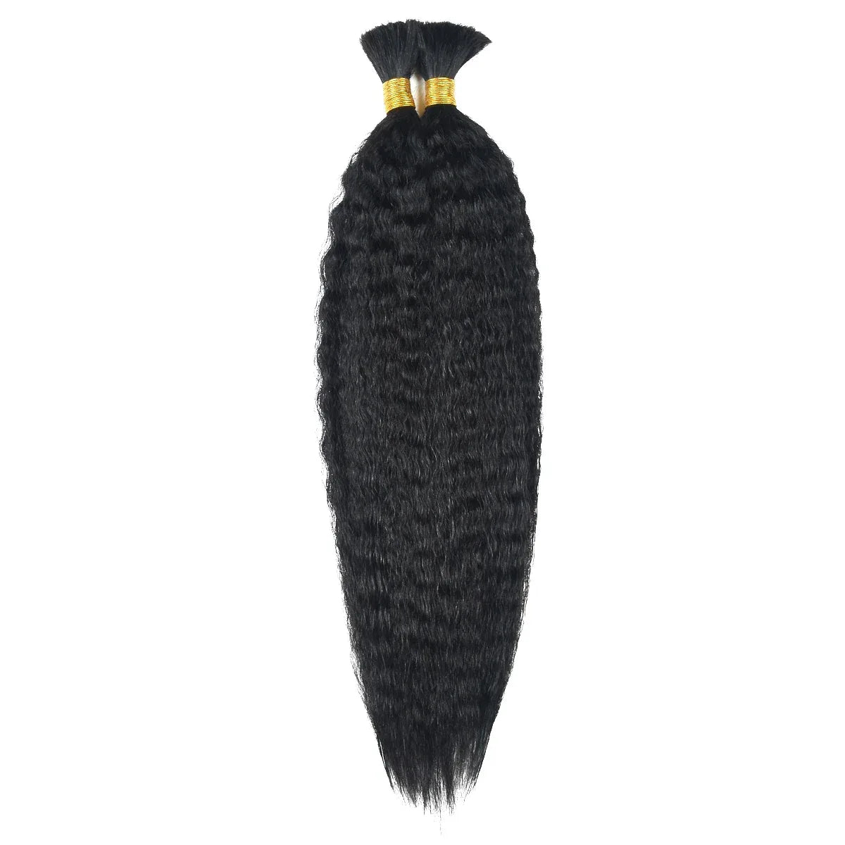 Human Braiding Hair 2 Bundles - 100% Brazilian Kinky Straight for Boho Braids - Shello's Creative Boutique