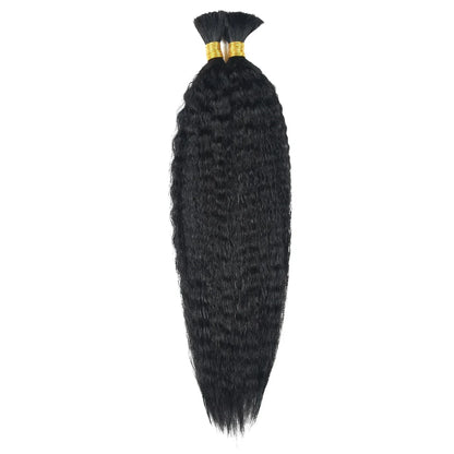 Human Braiding Hair 2 Bundles - 100% Brazilian Kinky Straight for Boho Braids - Shello's Creative Boutique