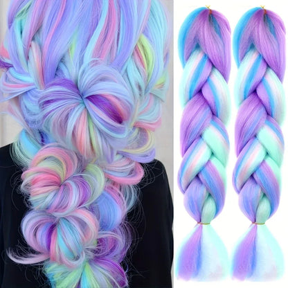 Jumbo Braiding Hair 100g - Colorful Synthetic Crochet Braids Extensions - Shello's Creative Boutique