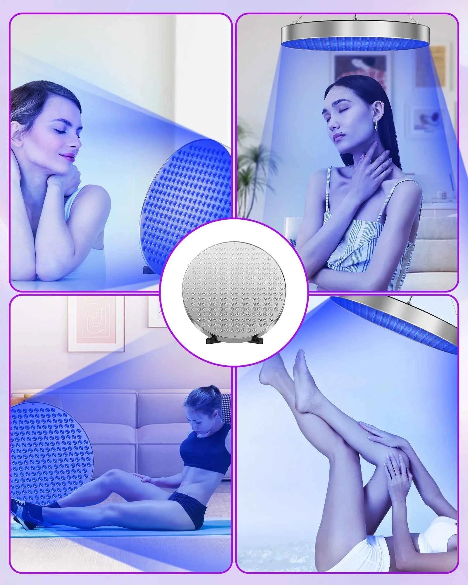 50W Tanning Lamp for Home Whole Body 250 PCS Blue light 460nm Tanning Solarium for Antique Bronze Skin with Eye Mask