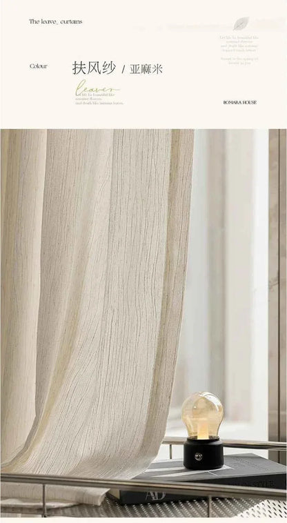 Luxurious Textured Thick Tulle Curtains - Insulated Sheer Drapes for Living Room & Bedroom - Shello's Creative Boutique