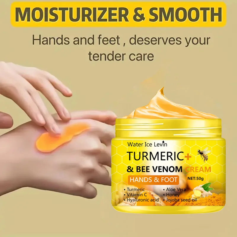 Turmeric Bee Venom Anti-Drying Crack Foot Cream Hand Cracked Repair Skin Removal Care Cream Dead Feet Hand Skin 50g - Shello's Creative Boutique