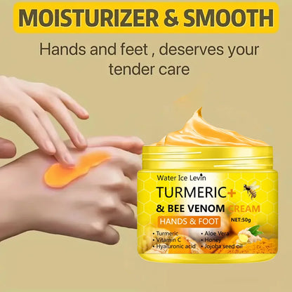 Turmeric Bee Venom Anti-Drying Crack Foot Cream Hand Cracked Repair Skin Removal Care Cream Dead Feet Hand Skin 50g - Shello's Creative Boutique