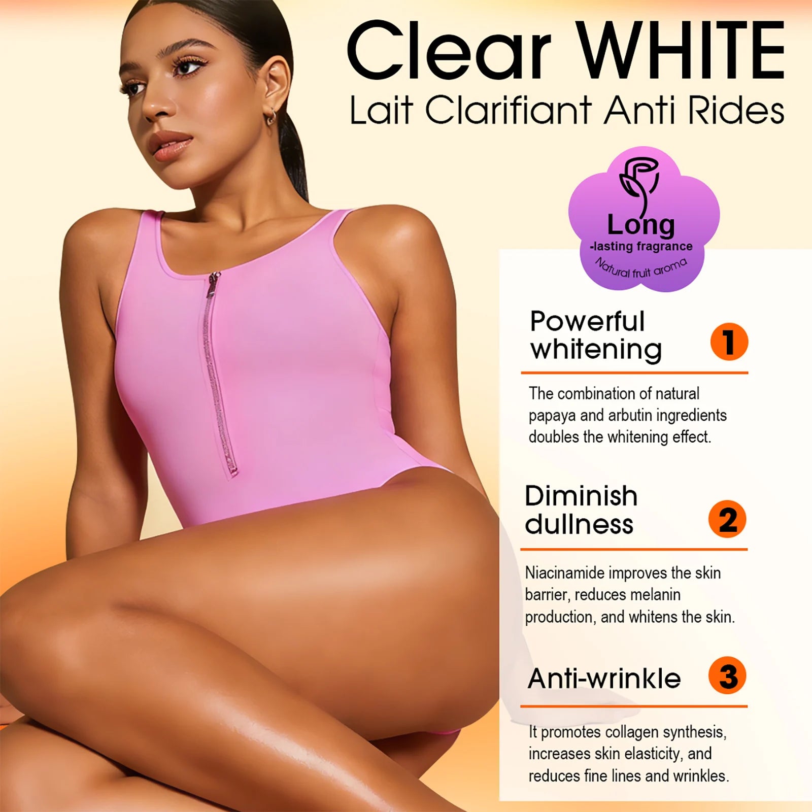LKIAE Clear Arbutin Pawpaw Whitening Body Lotion, Moisturizing Cream, Improve Rough Skin, Remove Dark Spots, Melanin - Shello's Creative Boutique
