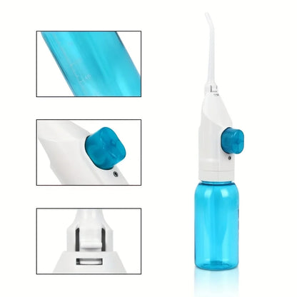 Portable Water Flosser - Manual High Pressure Oral Irrigator for Teeth Cleaning