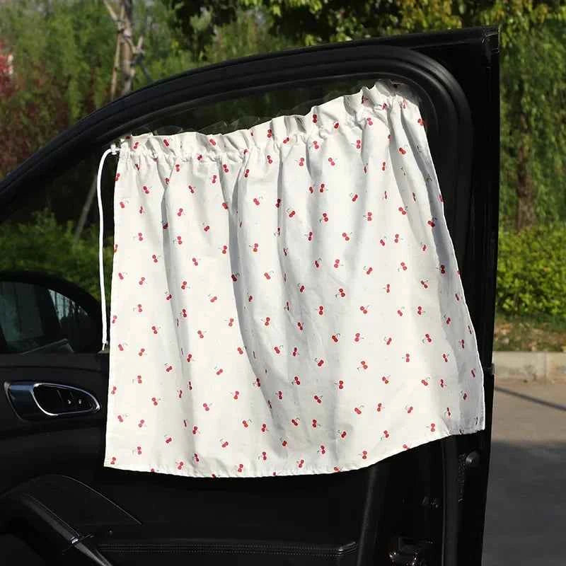 Suction Cup Curtain In The Car Window Sunshade Cover Cartoon Universal Side Window Sunshade UV Protection For Kid Baby Children